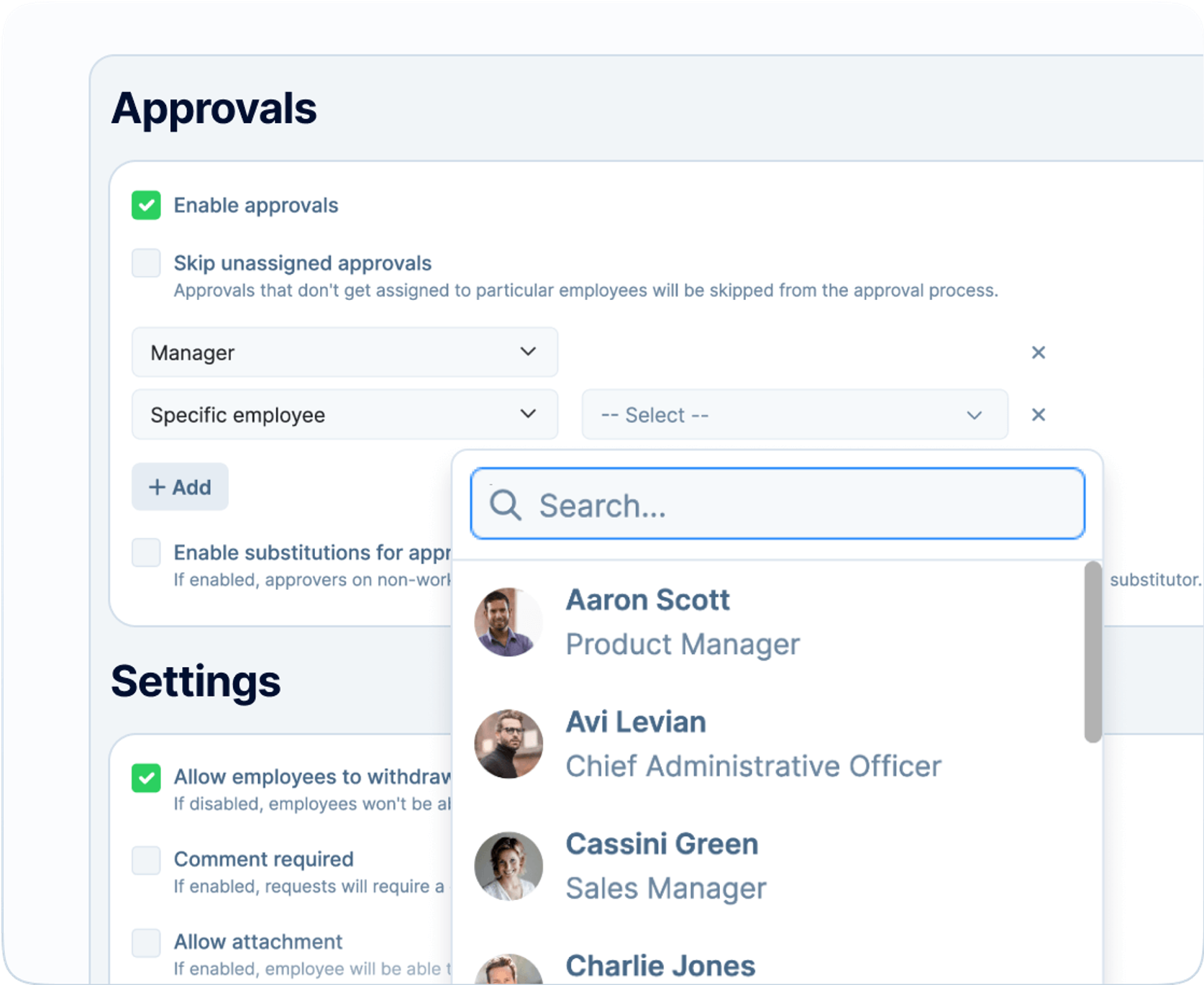 Leave & paid time off tracking: Leave management